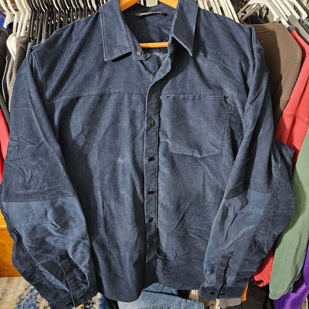 Arc'teryx Corduroy Long Sleeve Button Up Shirt Size XL Blue